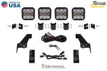 Load image into Gallery viewer, Diode Dynamics Jeep JL SS5 4-Pod CrossLink Grille Lightbar Kit Pro - White Combo - Additional View 7