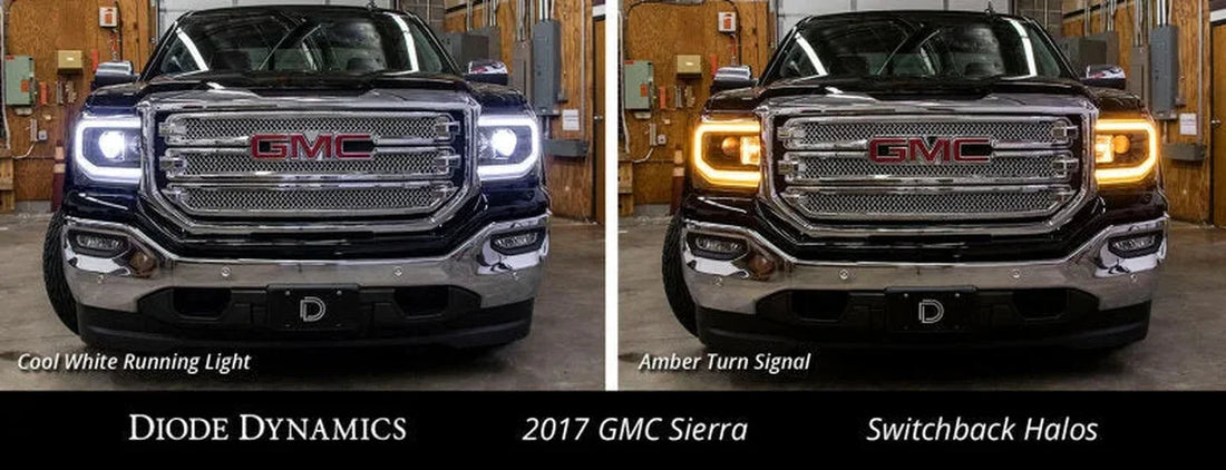 Diode Dynamics GMC Sierra LED Halos Switchback 16-18 Sierra 1500 - Additional View 5