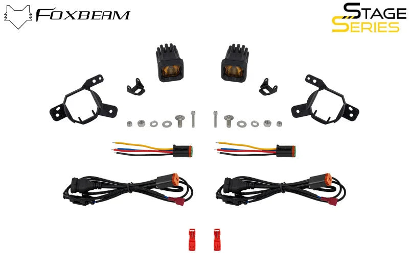 Diode Dynamics LED SSC1 Type G3M Fog Light Bracket Kit - White - Side View