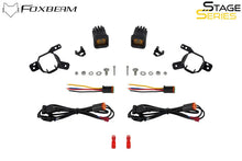 Load image into Gallery viewer, Diode Dynamics LED SSC1 Type G3M Fog Light Bracket Kit - White - Side View
