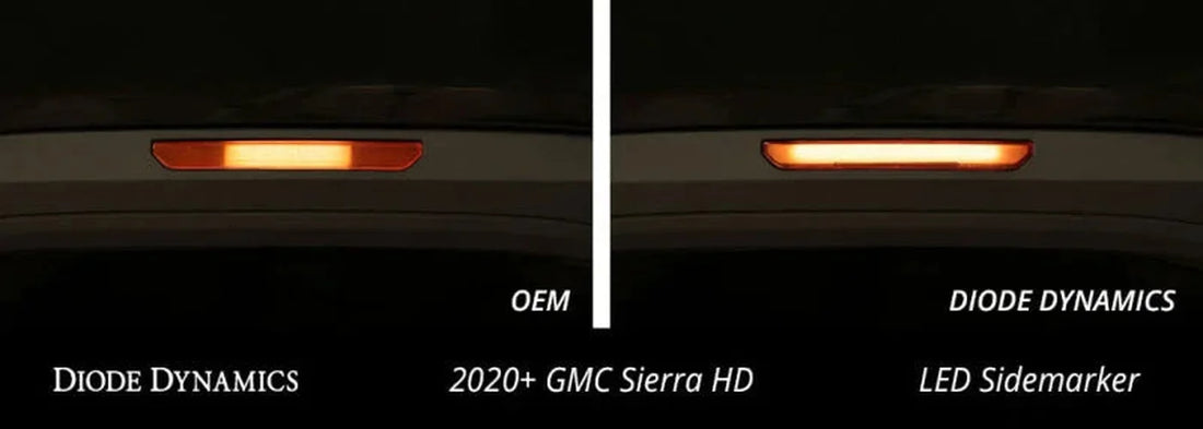 Diode Dynamics 20-21 Sierra 2500/3500 HD LED Sequential Sidemarkers - Amber Set - Installation View