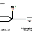 Load image into Gallery viewer, Diode Dynamics Light Duty Dual Output 3-way 4-pin Wiring Harness - Side View