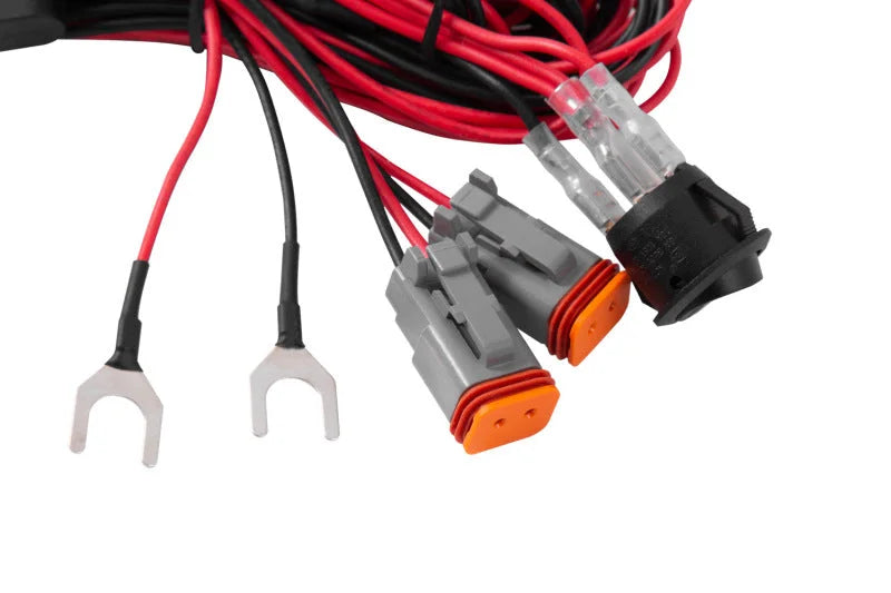 Diode Dynamics Light Duty Dual Output Light Bar Wiring Harness - Back View