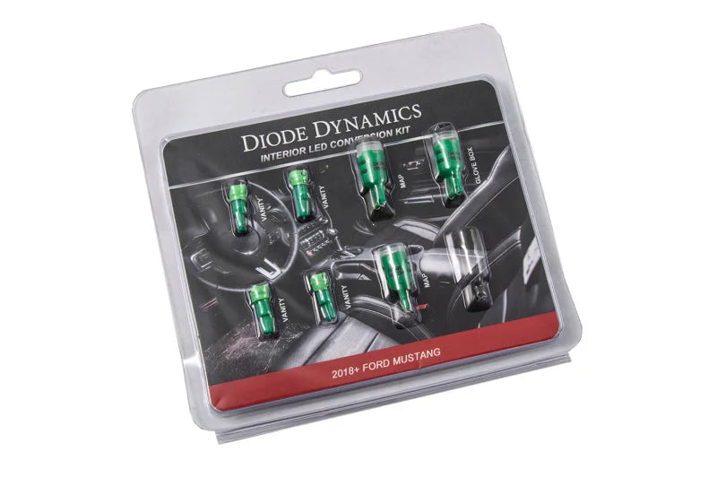 Diode Dynamics Mustang Interior LED Light Kit 18-19 Mustang Stage 1 - Green - Main Product View