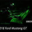 Load image into Gallery viewer, Diode Dynamics Mustang Interior LED Light Kit 18-19 Mustang Stage 1 - Green - Back View