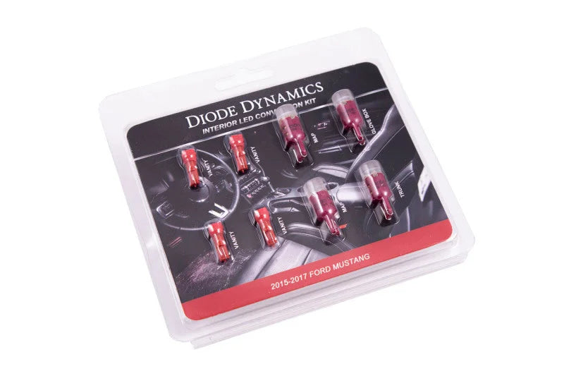 Diode Dynamics Mustang Interior Light Kit 15-17 Mustang Stage 1 - Red - Main Product View