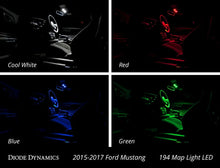 Load image into Gallery viewer, Diode Dynamics Mustang Interior Light Kit 15-17 Mustang Stage 2 - Blue - Side View