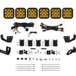 Load image into Gallery viewer, Diode Dynamics Prinsu/Sherpa Roof Racks- SS5 6-Pod CrossLink Mounting Kit - Pro Yellow Driving - Main Product View
