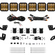 Load image into Gallery viewer, Diode Dynamics Prinsu/Sherpa Roof Racks SS5 6-Pod CrossLink Mounting Kit - Sport Yellow Combo - Main Product View