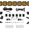 Load image into Gallery viewer, Diode Dynamics Prinsu/Sherpa Roof Racks- SS5 7-Pod CrossLink Mounting Kit - Sport Yellow Driving - Main Product View