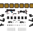 Load image into Gallery viewer, Diode Dynamics Prinsu/Sherpa Roof Racks-SS5 7-Pod CrossLink Mounting Kit - Pro Yellow Driving - Main Product View