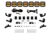 Load image into Gallery viewer, Diode Dynamics Prinsu/Sherpa Roof Racks- SS5 7-Pod CrossLink Mounting Kit - Sport Yellow Combo - Main Product View