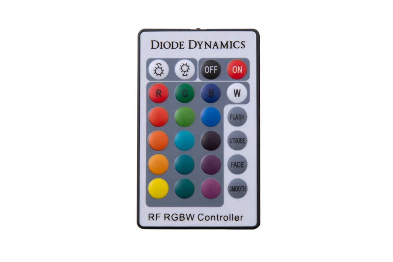 Diode Dynamics RGBW 24-Key M8 RF Controller - Back View