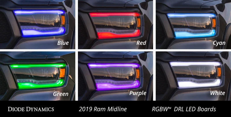 Diode Dynamics RGBW DRL LED Boards for 2019-2023 Ram 1500 Midline - Additional View 7