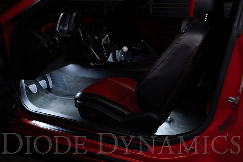 Diode Dynamics RGBW Footwell Strip Kit 2pc Multicolor - Back View