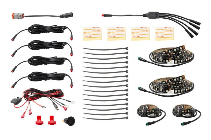 Diode Dynamics RGBW Multicolor Underglow LED Kit - Back View