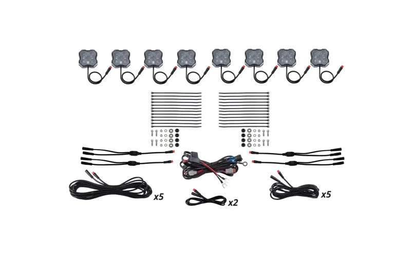 Diode Dynamics RGBW Rock Light Installer Kit (8-pack) - Main Product View