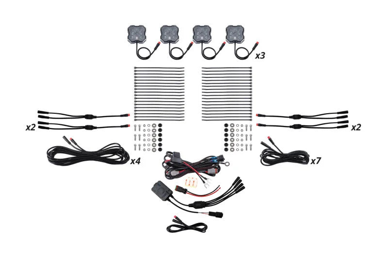 Diode Dynamics RGBW Rock Light Installer Kit w/Controller (12-pack) - Main Product View