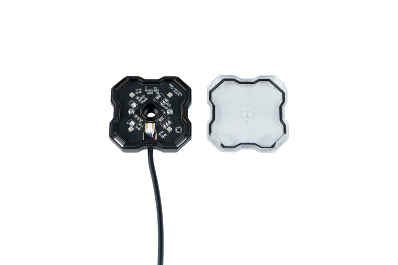Diode Dynamics RGBW Rock Light Installer Magnet Mount Kit w/Controller (4-pack) - Side View