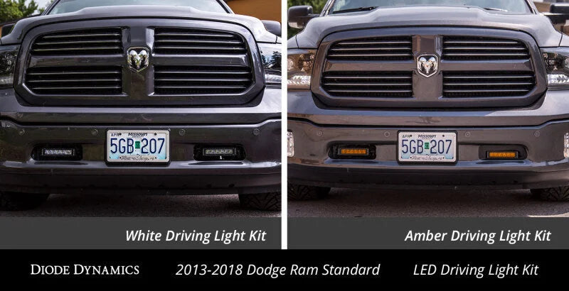 Diode Dynamics Ram 2013 Standard Stage Series 6 In Kit - White Wide - Side View