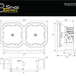 Load image into Gallery viewer, Diode Dynamics SS3 Dual-Pod Bracket Kit - Side View