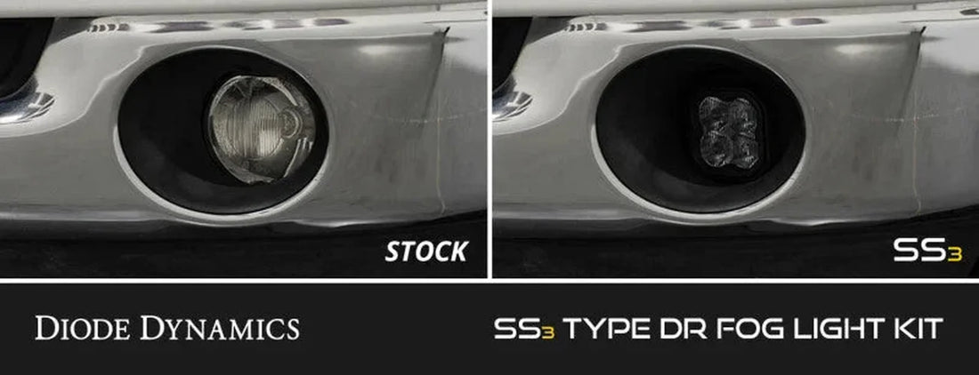 Diode Dynamics SS3 Fog Light Kit - White Max fits 2002-2008 Dodge Ram 1500, 2500, 3500 - Installation View