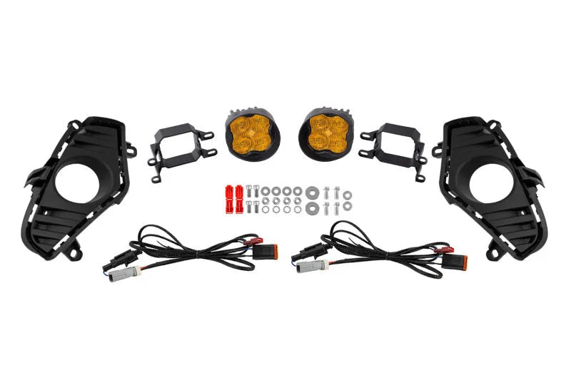 Diode Dynamics SS3 Fog Light Kit - Yellow Pro fits 2022-2025 Toyota RAV4 - Main Product View