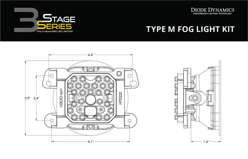 Diode Dynamics SS3 Max Type M Kit ABL - Yellow SAE Fog - Additional View 6