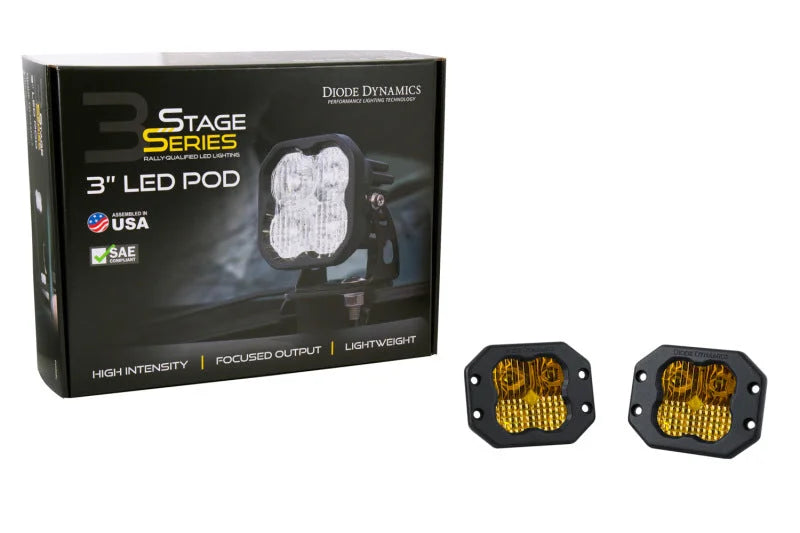 Diode Dynamics SS3 Pro ABL - Yellow Combo Flush (Pair) - Additional View 9