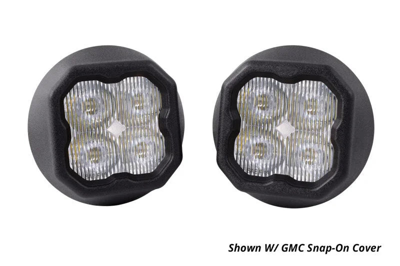 Diode Dynamics SS3 Pro Type GM Kit ABL - Yellow SAE Fog - Back View