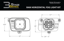 Load image into Gallery viewer, Diode Dynamics SS3 Pro Type Ram Horiz Kit ABL - White SAE Fog - Side View