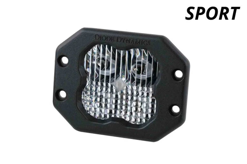 Diode Dynamics SS3 Sport ABL - White SAE Driving Flush (Single) - Side View