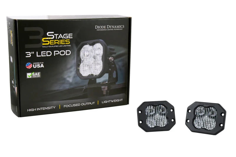 Diode Dynamics SS3 Sport ABL - White SAE Fog Flush (Pair) - Additional View 7