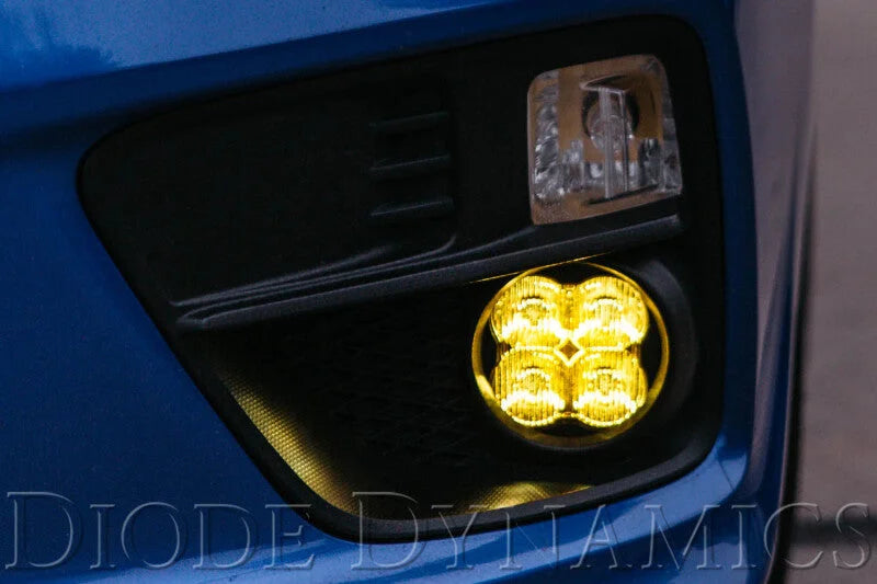 Diode Dynamics SS3 Sport Type A Kit ABL - Yellow SAE Fog - Side View