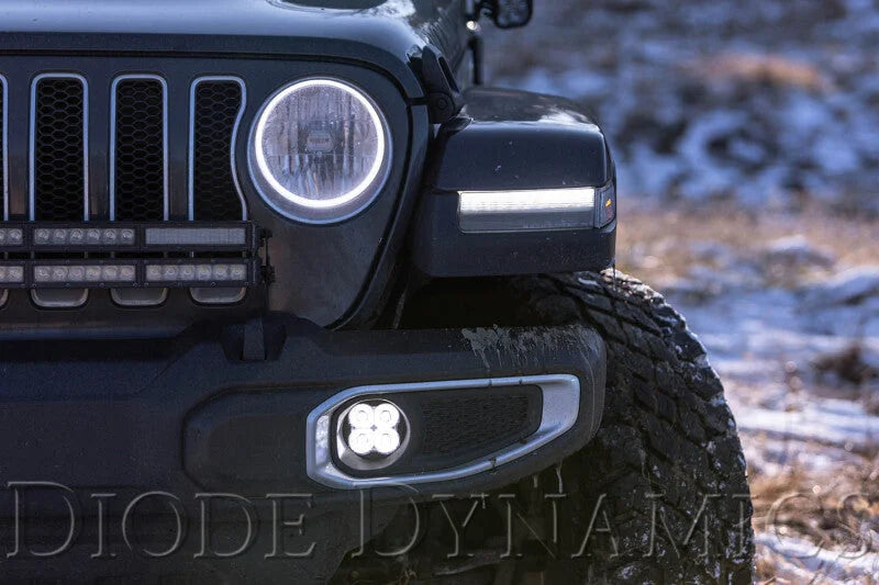 Diode Dynamics SS3 Sport Type MS Kit ABL - Yellow SAE Fog - Side View