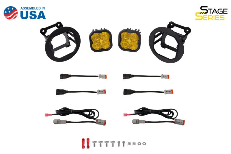 Diode Dynamics SS3 Sport Type OB Kit ABL - Yellow SAE Fog - Installation View