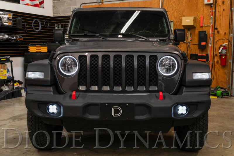 Diode Dynamics SS3 Type MS LED Fog Light Kit Pro - Yellow SAE Fog - Installation View