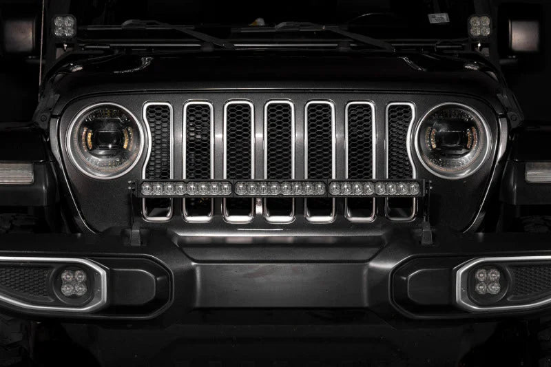 Diode Dynamics SS30 Bumper LED Kit Sport White Driving ABL fits 2018-2025 Jeep Wrangler - Installation View
