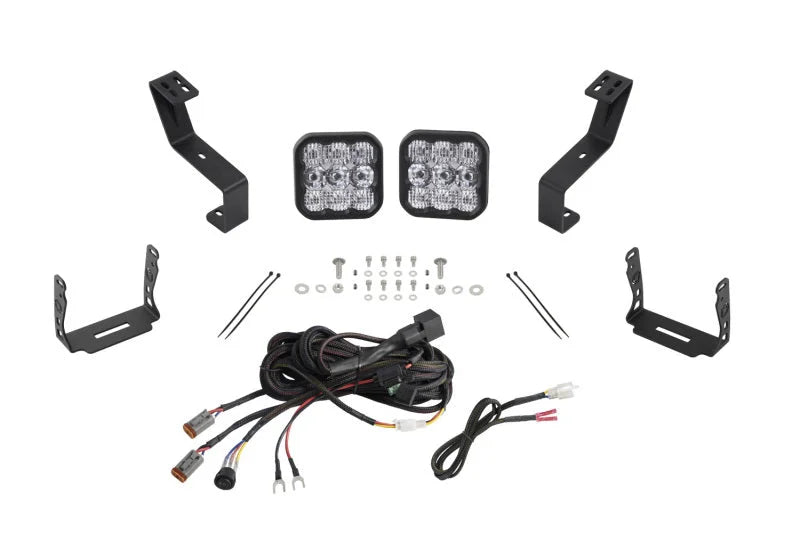 Diode Dynamics SS5 Bumper LED Pod Light Kit for 2019-Present Ram - Pro White Combo - Main Product View