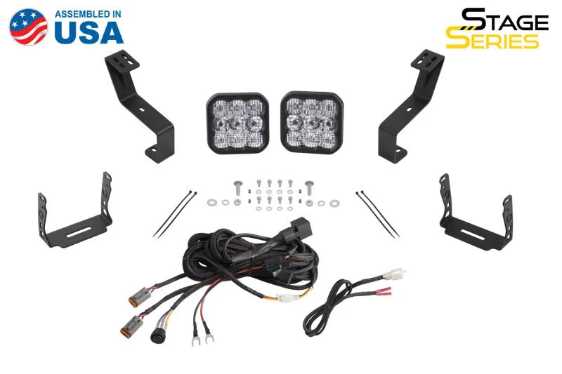 Diode Dynamics SS5 Bumper LED Pod Light Kit for 2019-Present Ram Sport - White Combo - Additional View 5