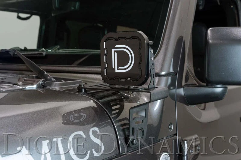 Diode Dynamics SS5 LED Pod Cover Black - Installation View