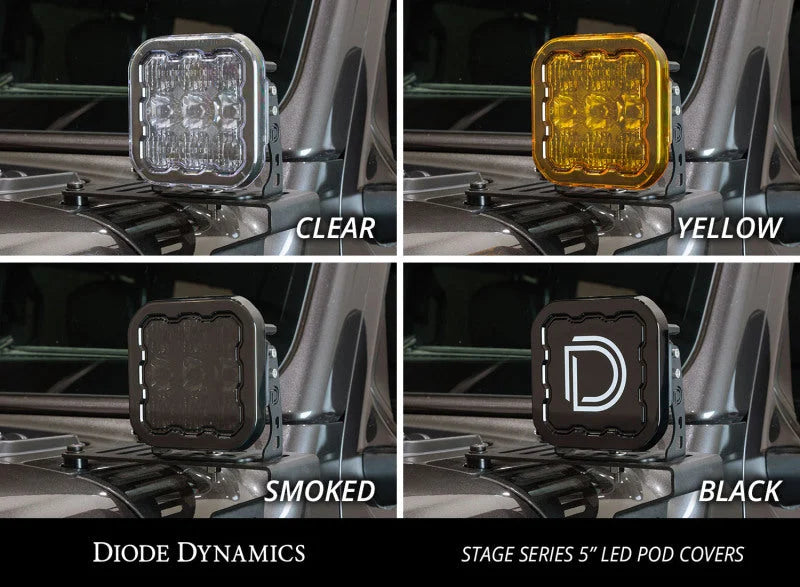 Diode Dynamics SS5 LED Pod Cover Clear - Installation View