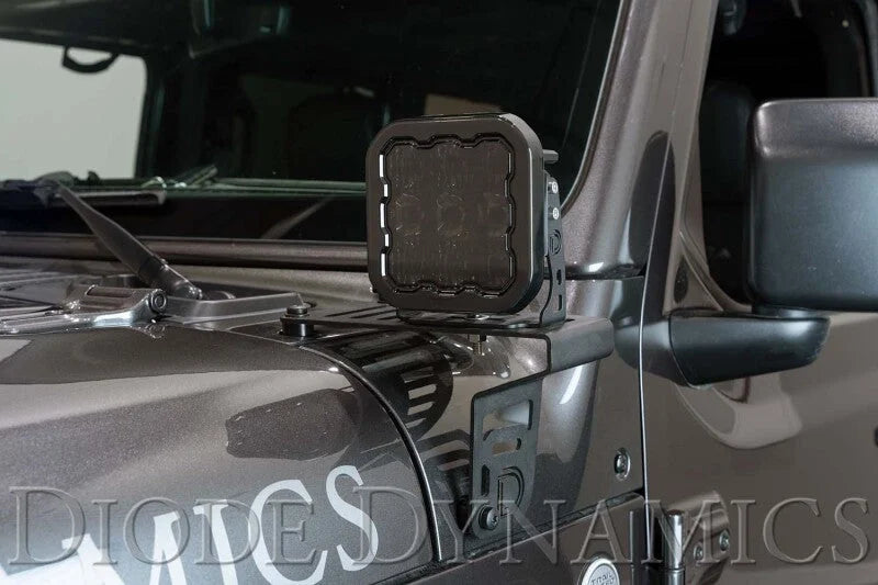 Diode Dynamics SS5 LED Pod Cover Smoked - Installation View