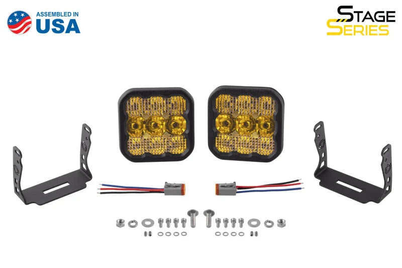 Diode Dynamics SS5 LED Pod Pro - Yellow Spot (Pair) - Additional View 6