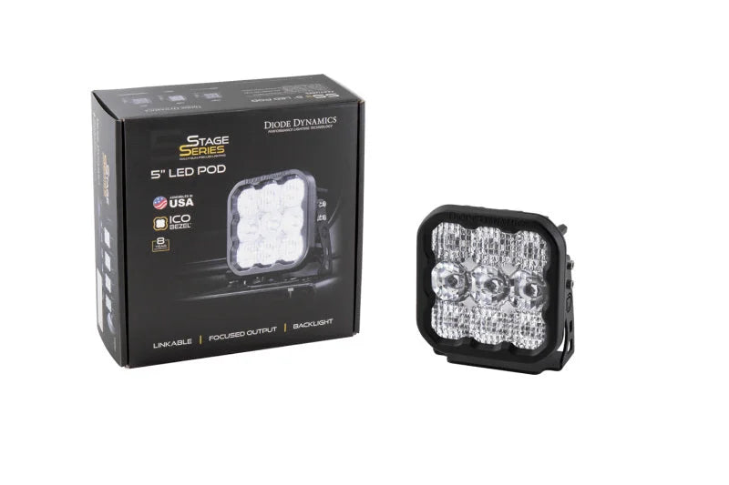 Diode Dynamics SS5 LED Pod Sport - White Spot (Single) - Additional View 5