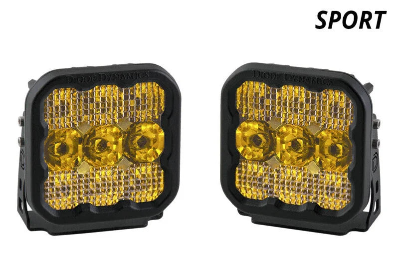 Diode Dynamics SS5 LED Pod Sport - Yellow Spot (Pair) - Installation View