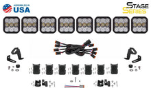 Load image into Gallery viewer, Diode Dynamics SS5 Pro Universal CrossLink 8-Pod Lightbar - Yellow Driving - Back View