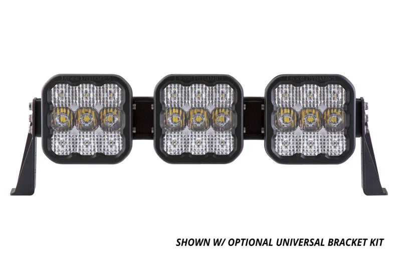 Diode Dynamics SS5 Sport Universal CrossLink 3-Pod Lightbar - Yellow Combo - Additional View 5