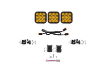 Load image into Gallery viewer, Diode Dynamics SS5 Sport Universal CrossLink 3-Pod Lightbar - Yellow Driving - Main Product View