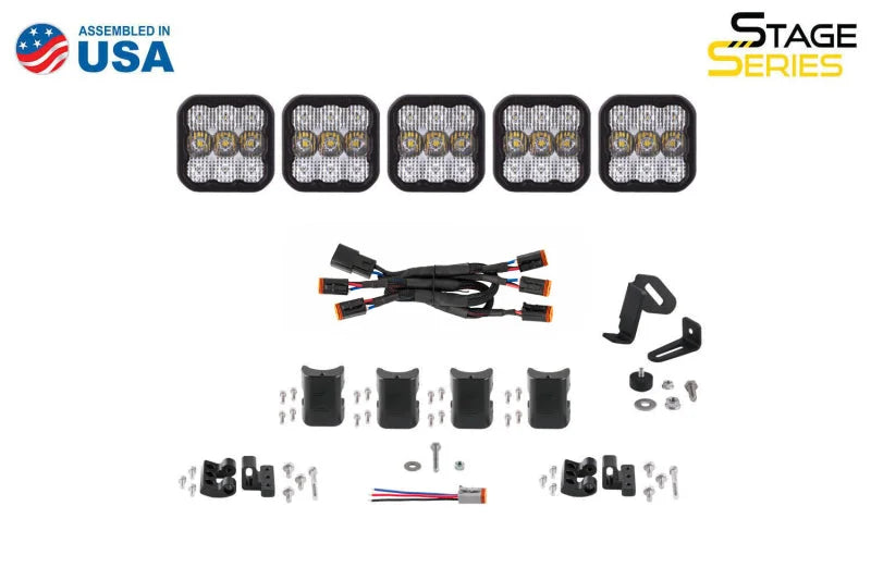 Diode Dynamics SS5 Sport Universal CrossLink 5-Pod Lightbar - White Combo - Additional View 5